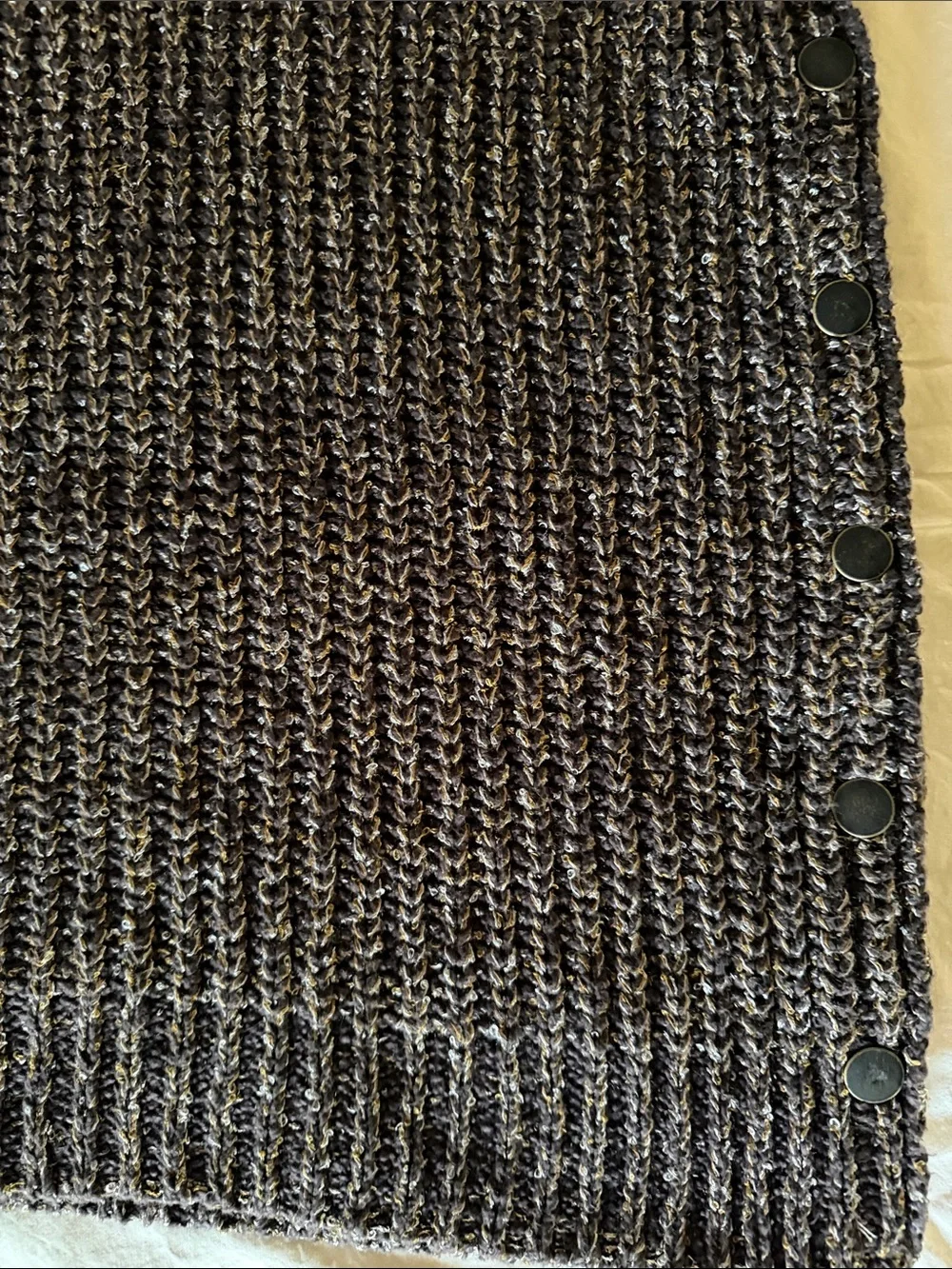 Sleeveless Cowl Neck Knit Vest in Charcoal